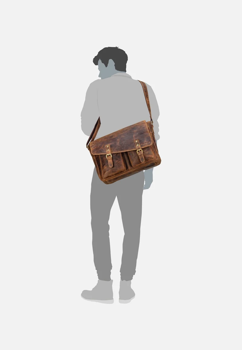 Vintage 1541 Revolver Bag XL Sattelbraun - Messenger Bag