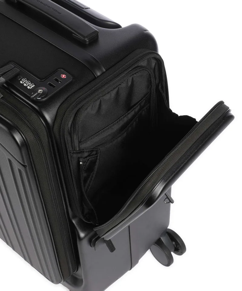 Piquadro 4-Rollen Trolley mat black