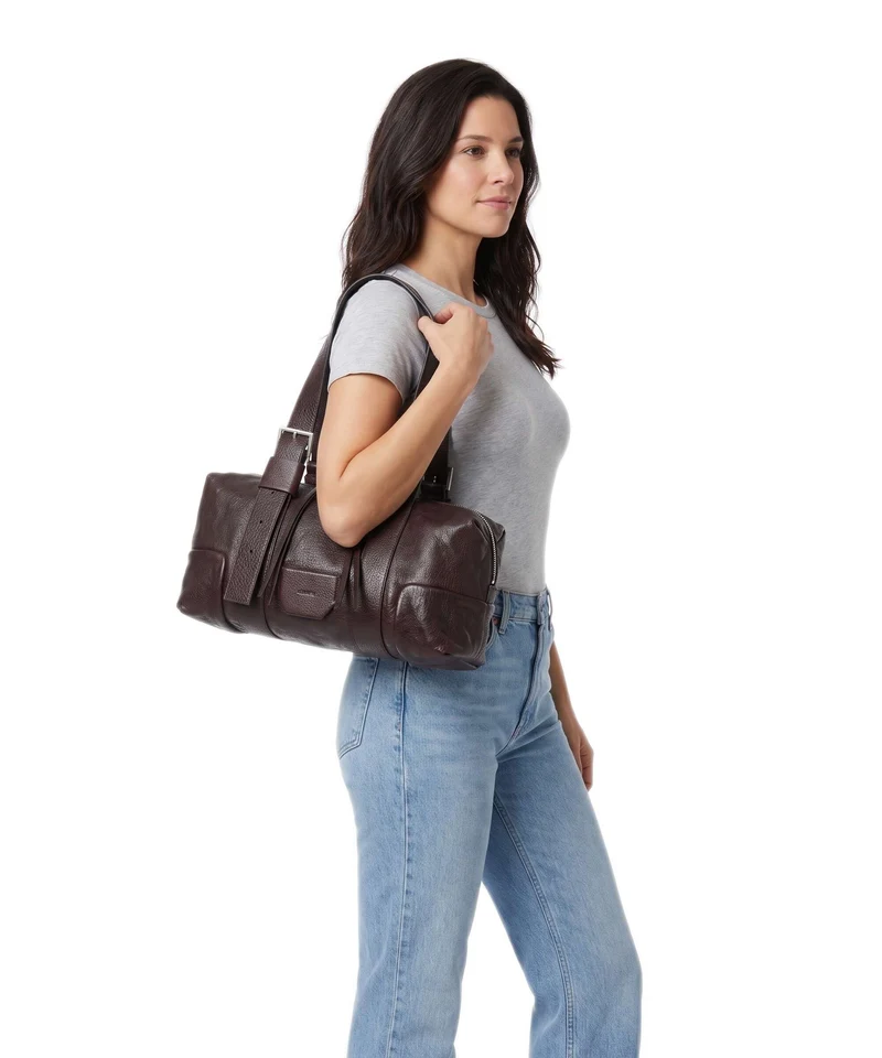 AllSaints Ares Schultertasche burnt umber red/silver