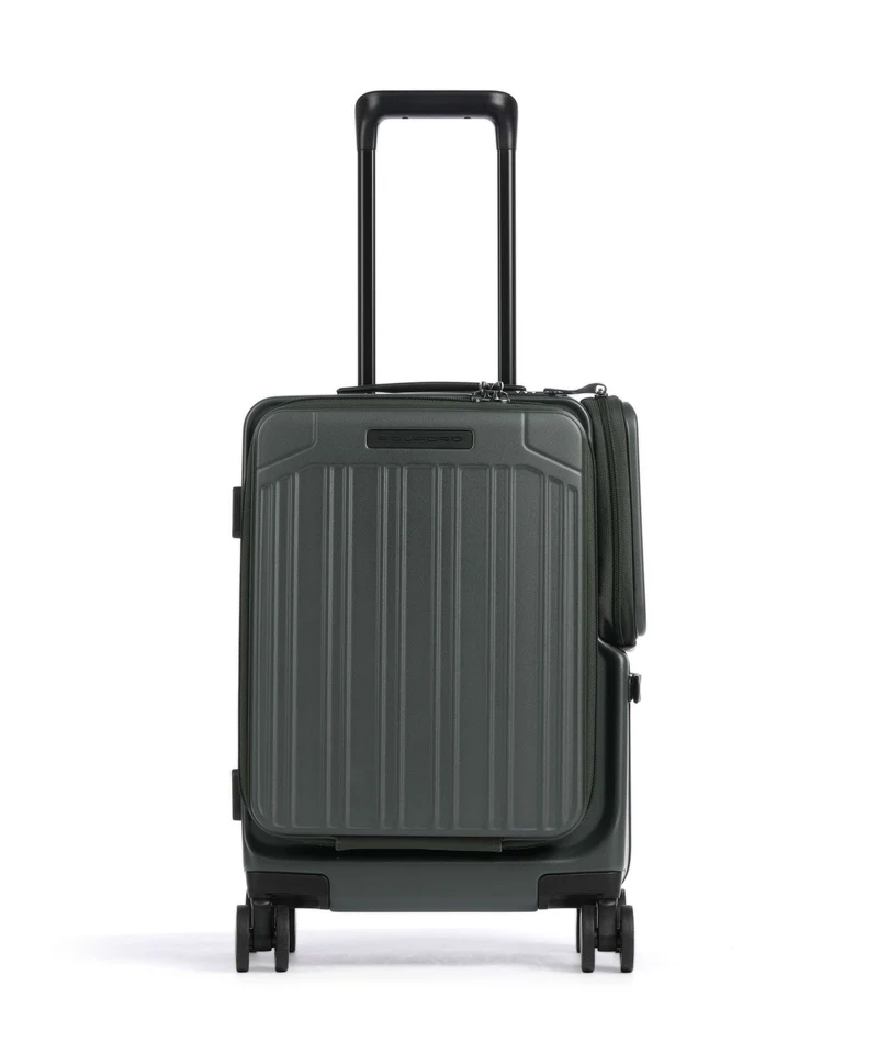 Piquadro 4-Rollen Trolley mat green