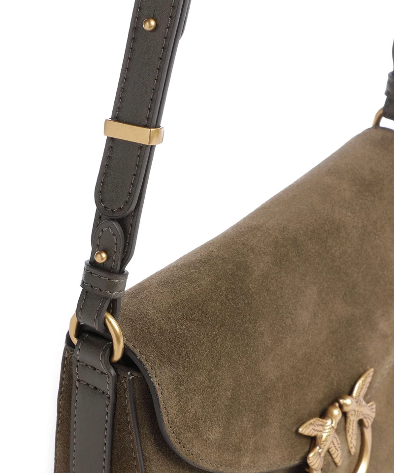 Pinko Love Mini Umhängetasche militar green/gold