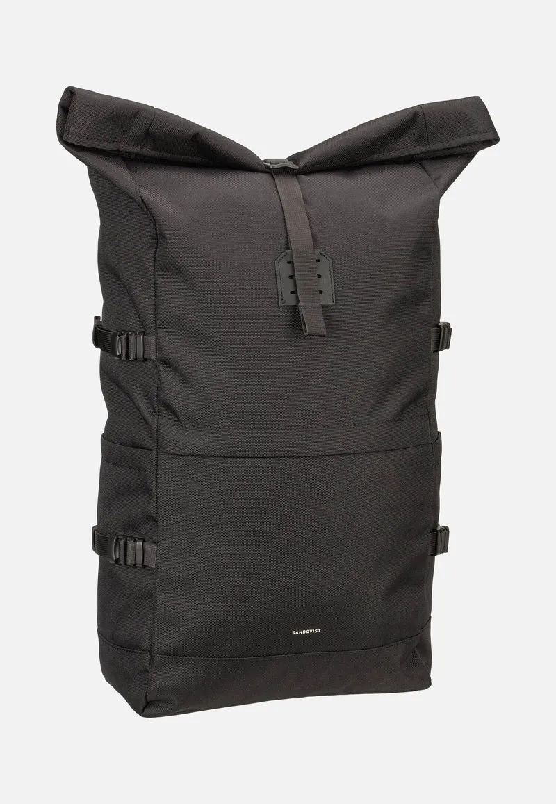 Icon BP L Black/Black Leather - Rolltop Rucksack