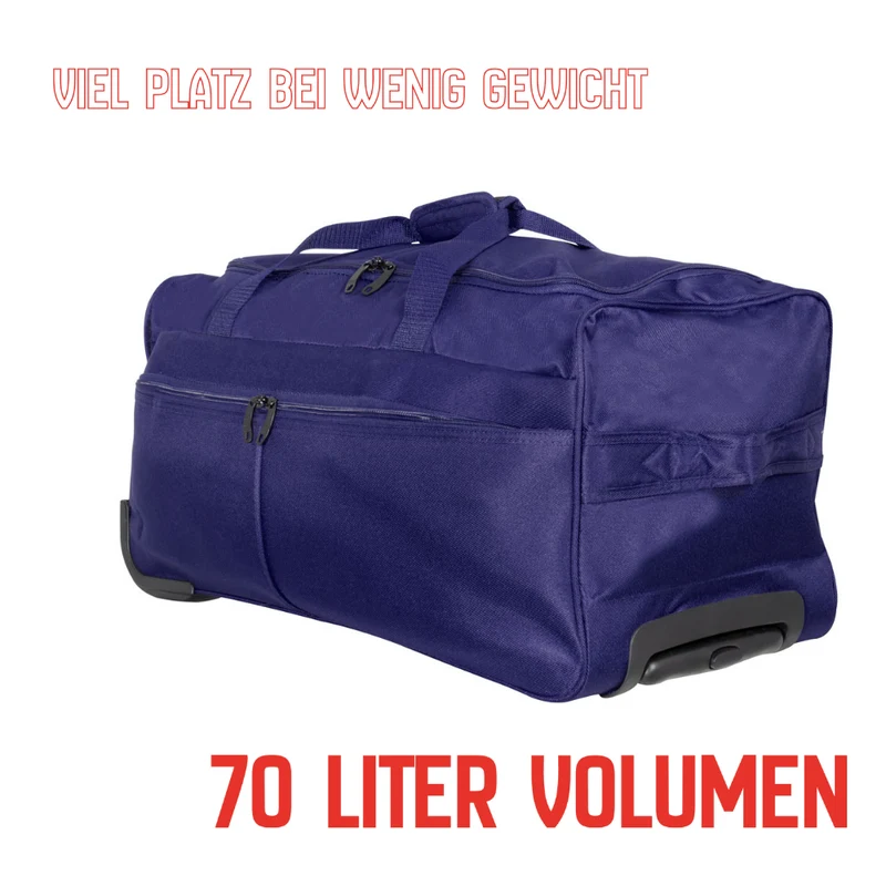 Trolleytasche 65cm - XL Reisetasche mit 2 Rollen - verschiedene Farben lieferbar