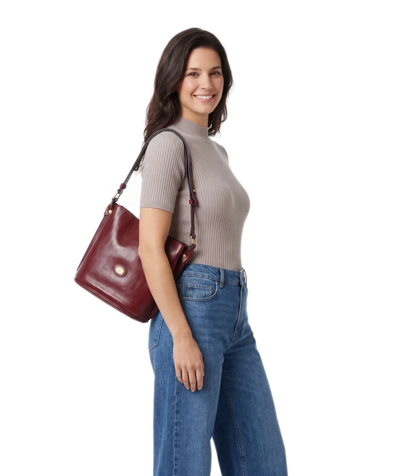 The Bridge Story Donna Bucket Handtasche barolo