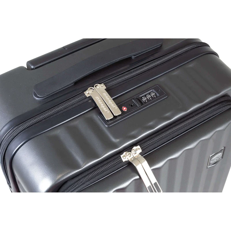 Handgepäck-Trolley 55cm mit 17-Zoll-Laptopfach - Farbe silber-grau