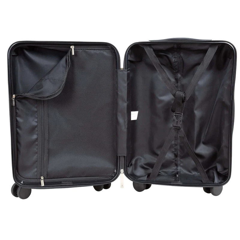 Handgepäck-Trolley 55cm mit 17-Zoll-Laptopfach - Farbe silber-grau