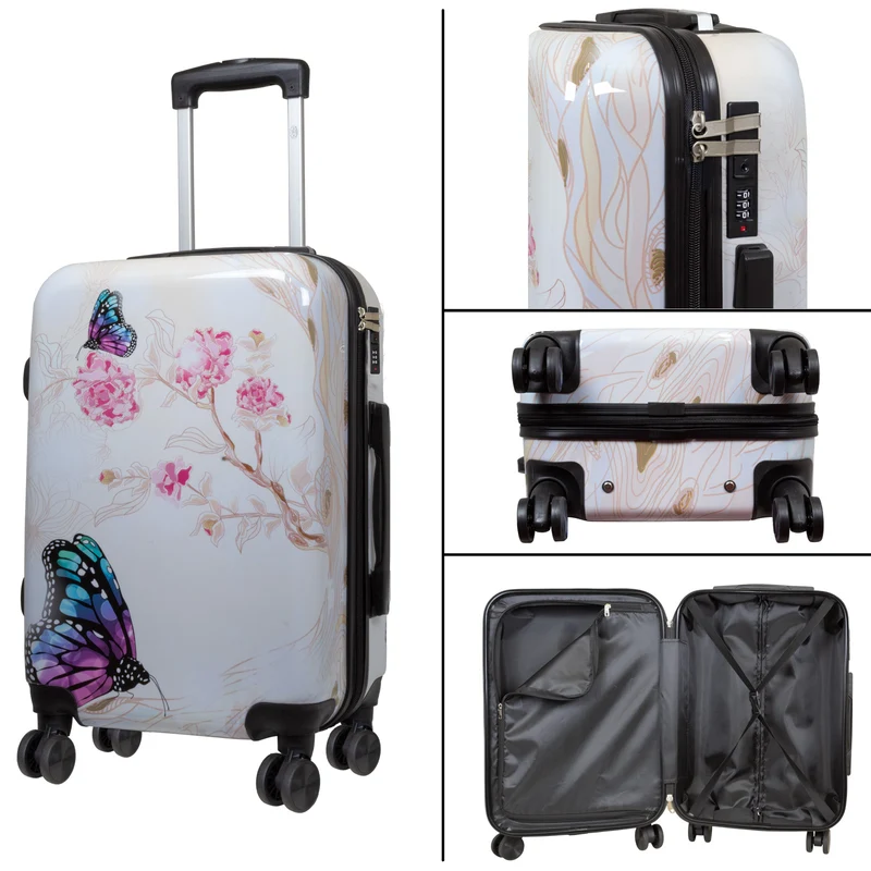 Motivkoffer Design Schmetterling – Reisekoffer mit Motiv – Hartschale ABS/Polycarbonat – S M L – leicht & robust