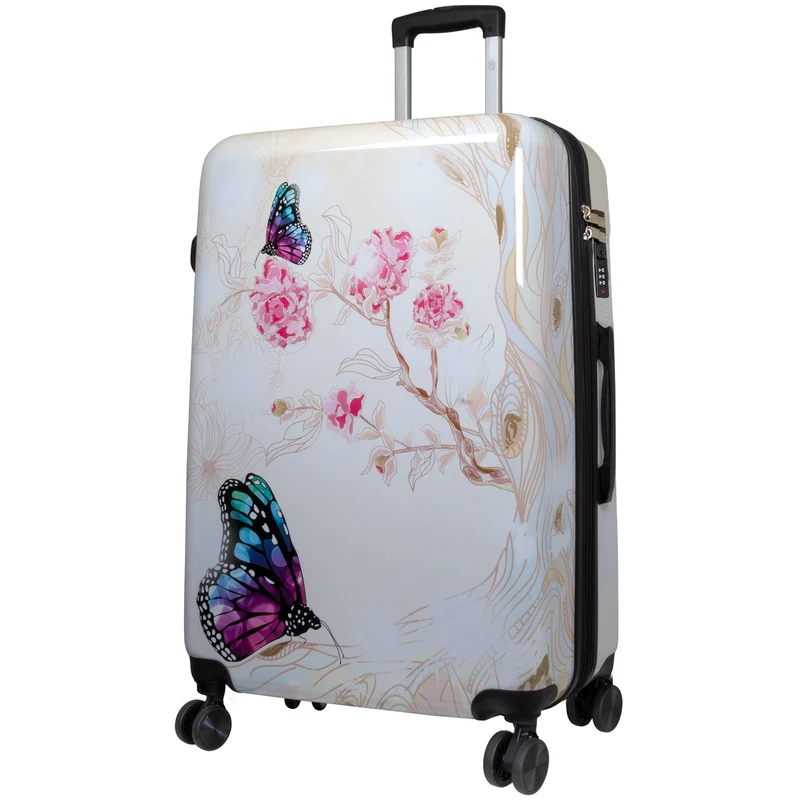 Motivkoffer Design Schmetterling – Reisekoffer mit Motiv – Hartschale ABS/Polycarbonat – S M L – leicht & robust
