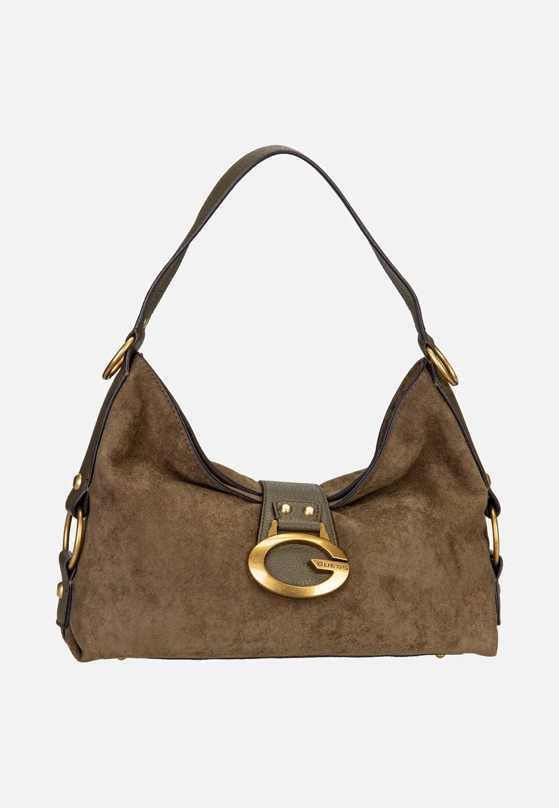 Camden Shoulder Suede 8180 Olive - Schultertasche