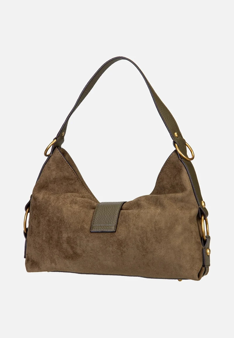 Camden Shoulder Suede 8180 Olive - Schultertasche