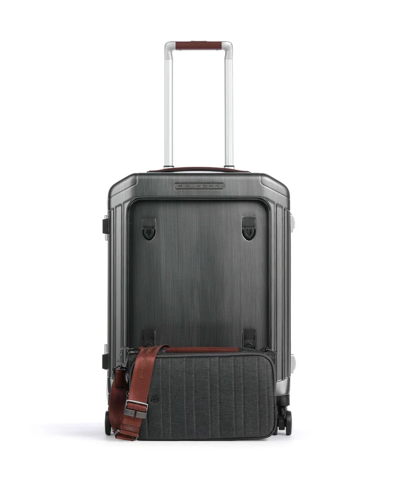 Piquadro PQ-LM 4-Rollen Trolley black/tan