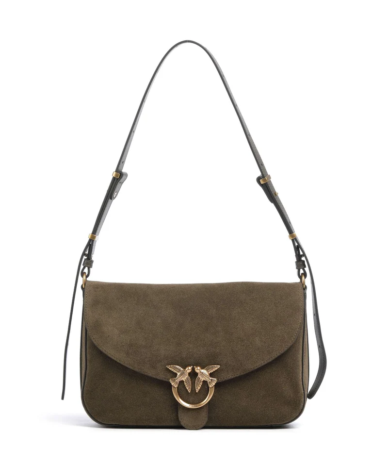 Pinko Love Classic Schultertasche militar green/gold