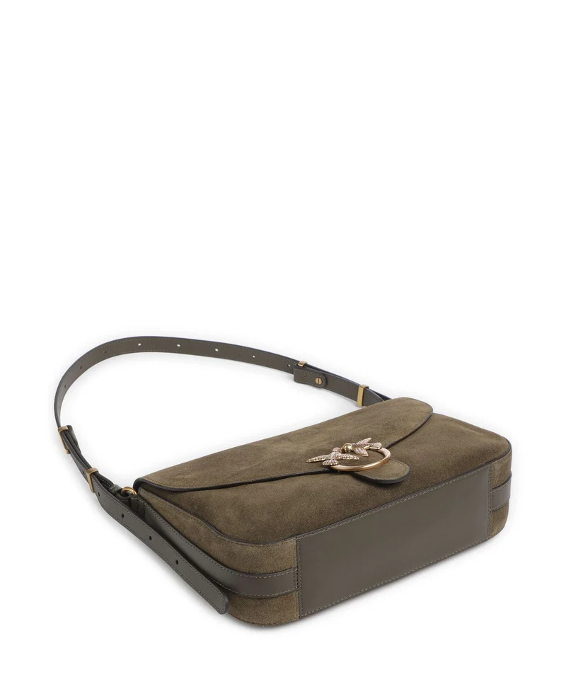 Pinko Love Classic Schultertasche militar green/gold