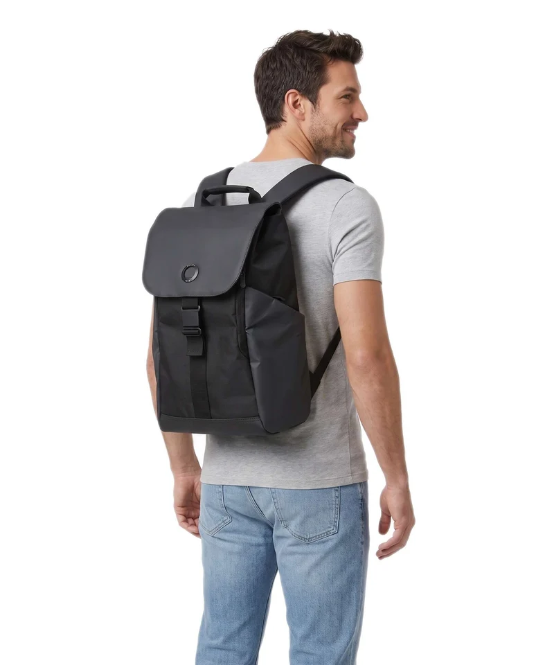 Delsey Paris Securflap Laptop-Rucksack black