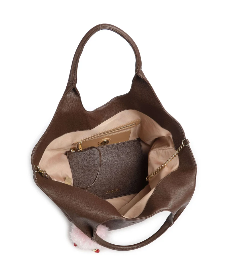 Love Moschino Bouncing Heart Shopper cioccolato