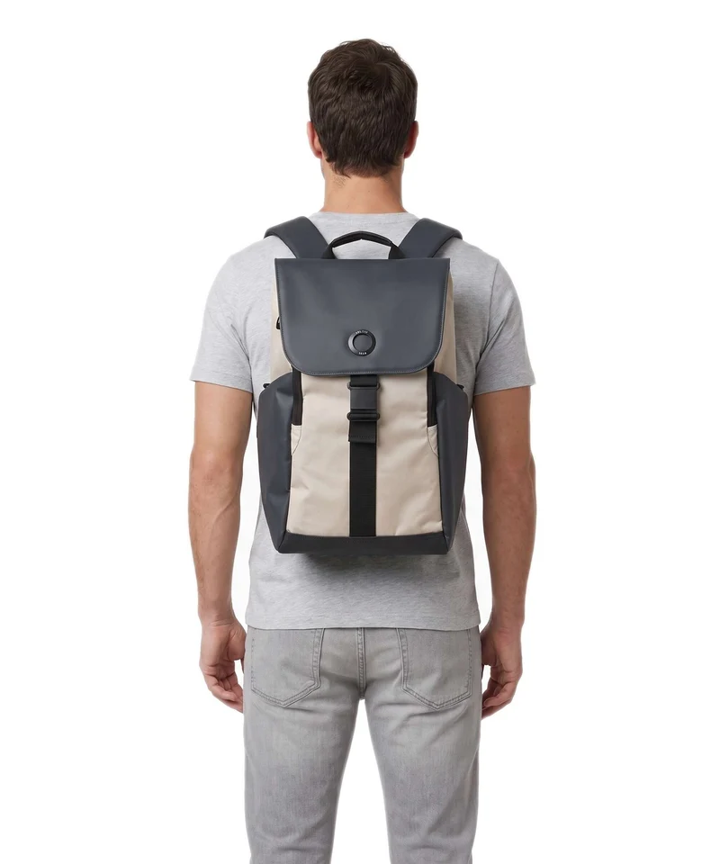 Delsey Paris Securflap Laptop-Rucksack sand