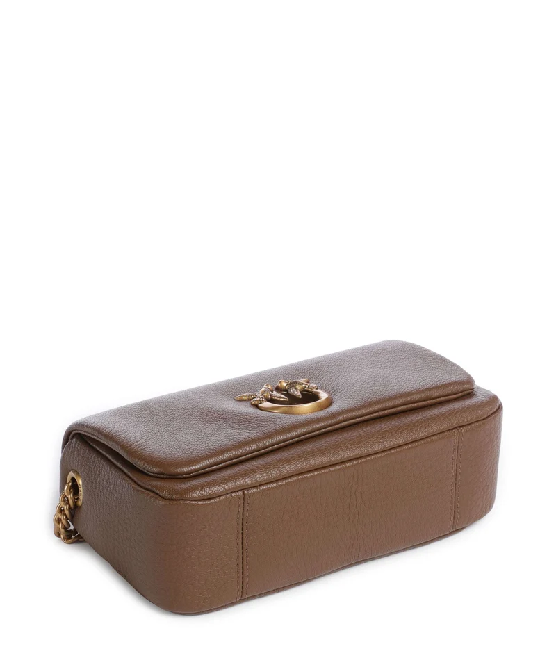 Pinko Click Soft Horizontal Chain Schultertasche marrone cognac/antique gold