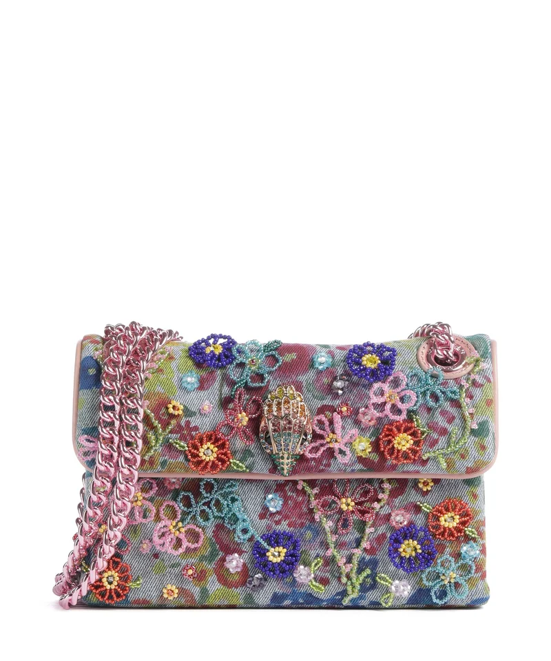 Kurt Geiger Kensington Mini Flower Schultertasche blue