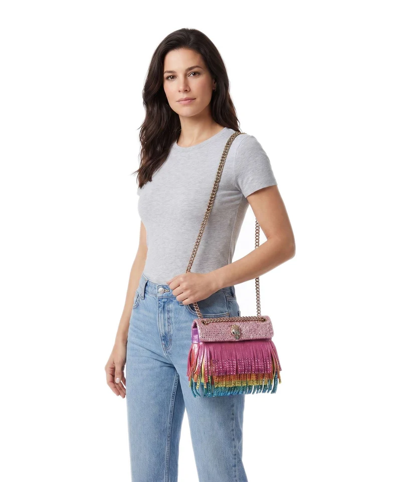 Kurt Geiger Kensington Mini Fringe Schultertasche multi