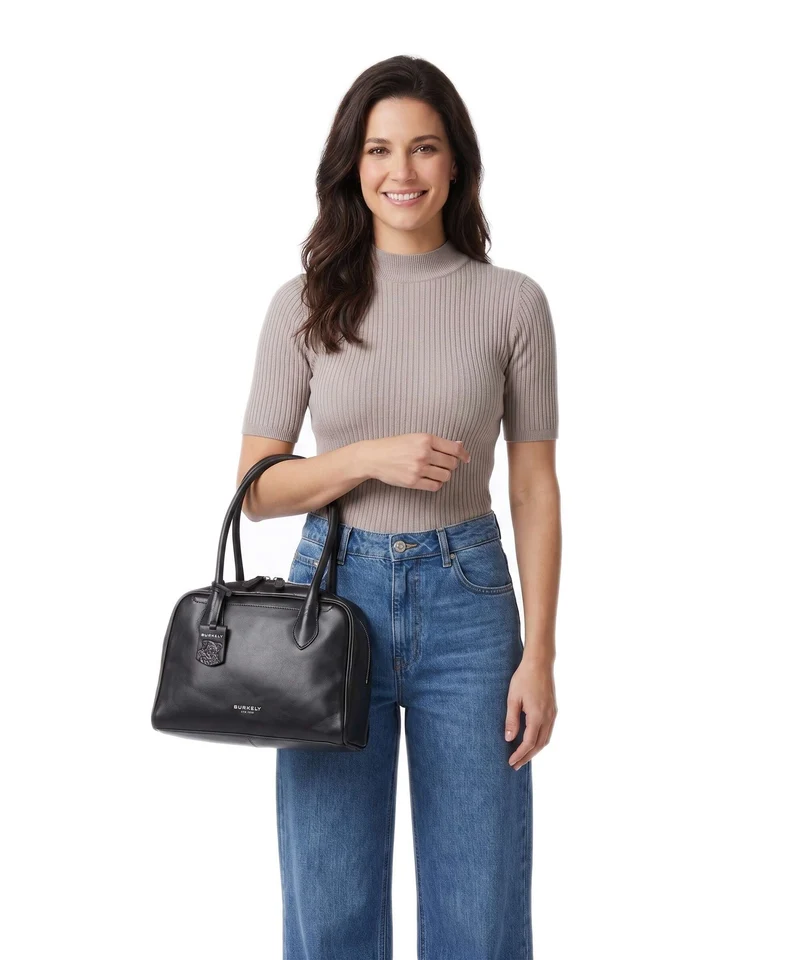 Burkely Ledger Schultertasche black