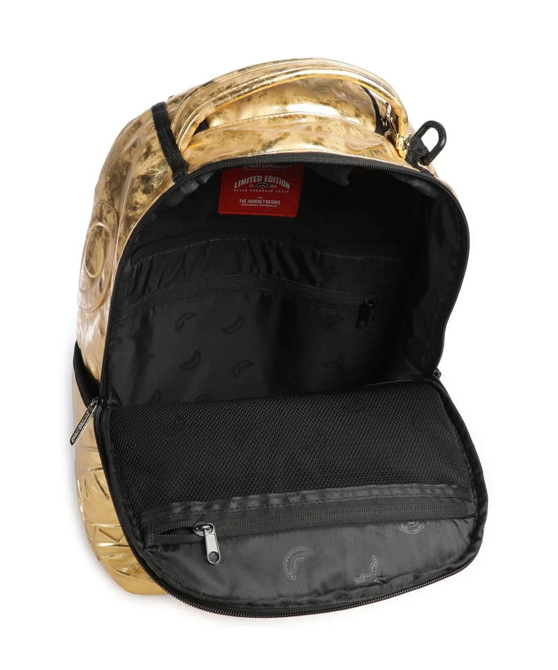 Sprayground Gold Weathered Rucksack gold