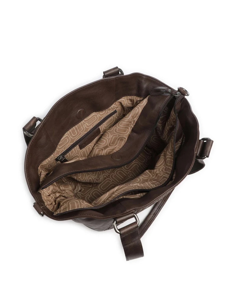 Spikes & Sparrow Woven Patty Shopper dark brown