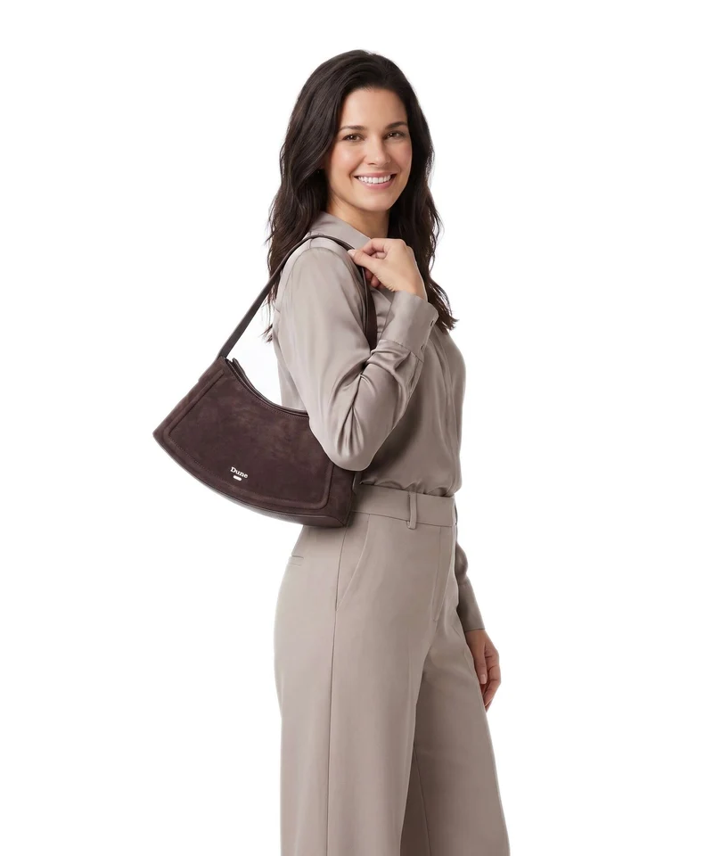 Dune London Dependent Schultertasche brown