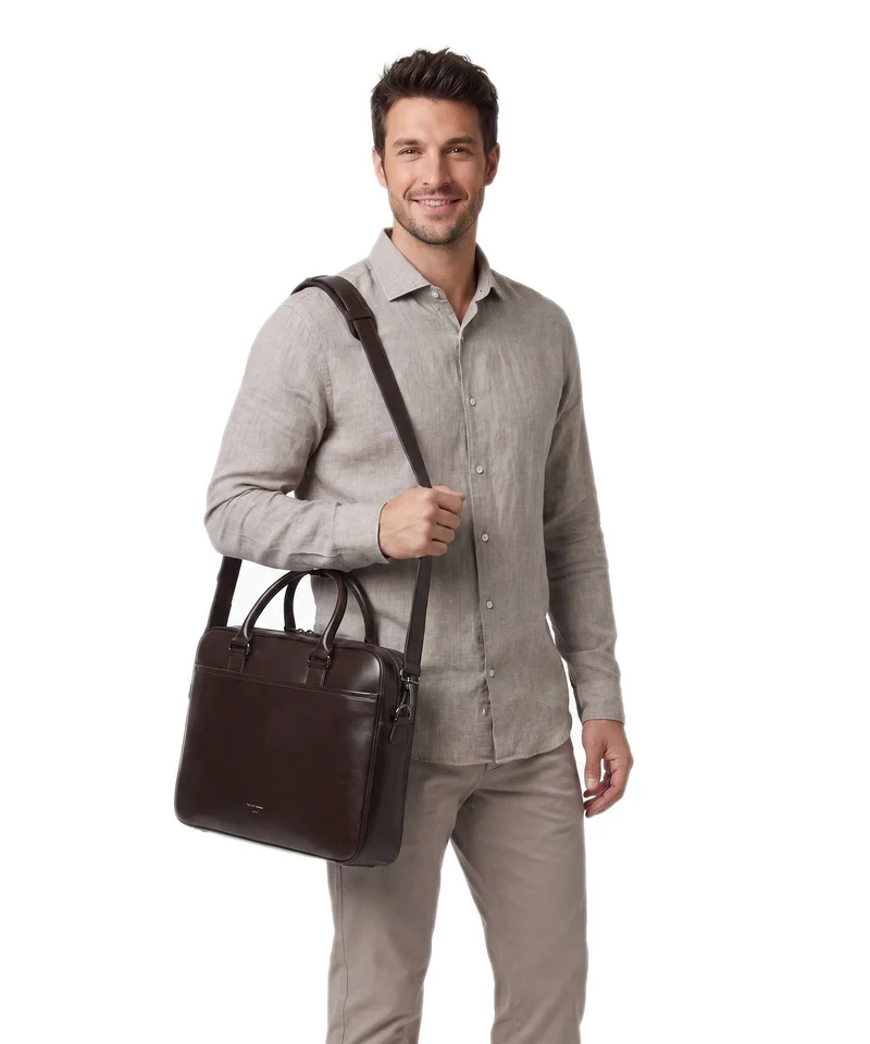 Tiger of Sweden Burin Aktentasche dark brown