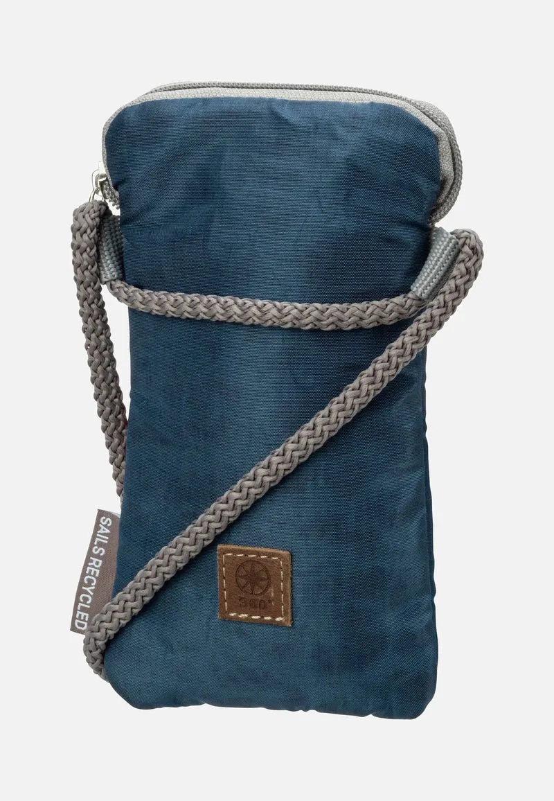 Nautik Lütt Weiß/Blau mit roter Zahl - Handytasche
