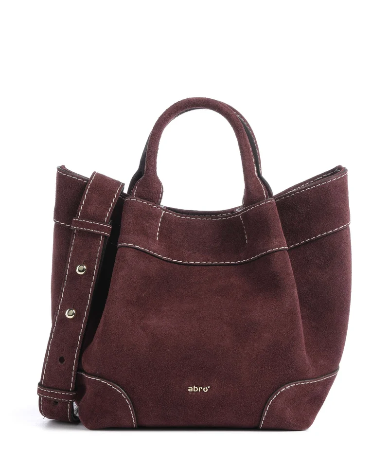 Abro Suede Essential Small Handtasche burgundy
