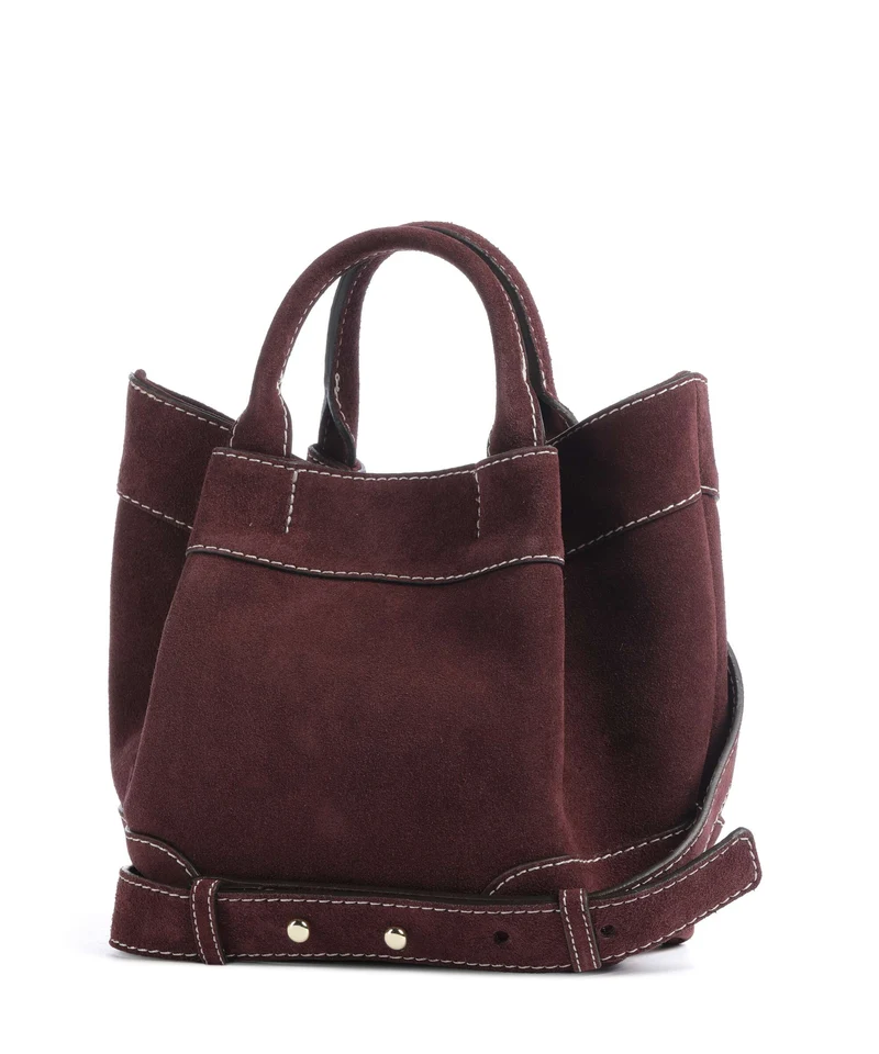 Abro Suede Essential Small Handtasche burgundy