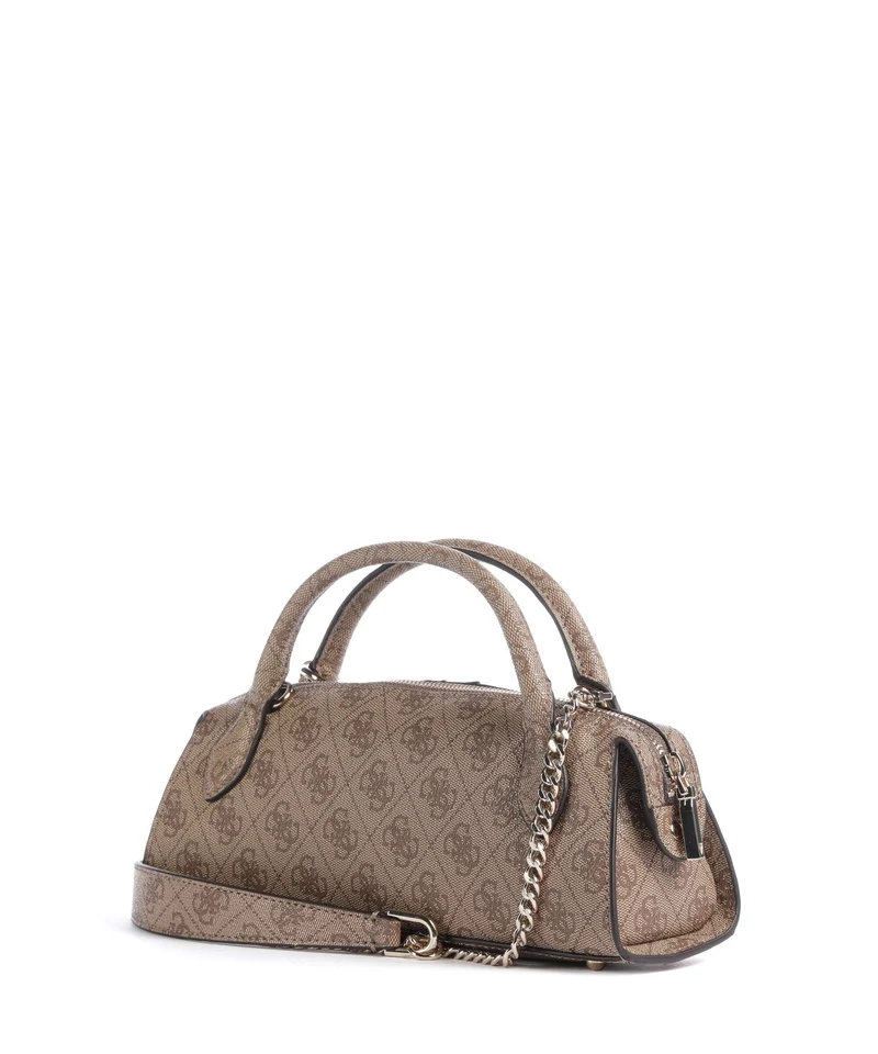 Guess Yvonne Logo Mini Handtasche latte logo