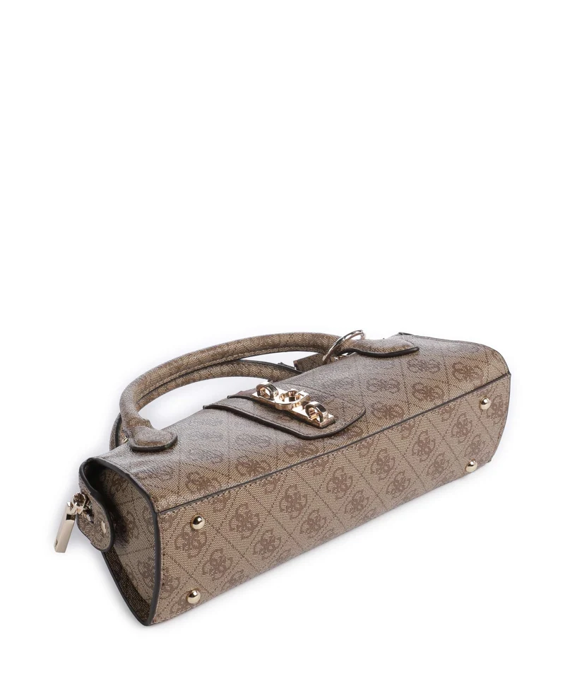 Guess Yvonne Logo Mini Handtasche latte logo