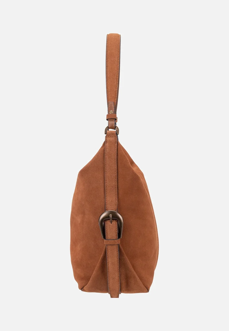 Paris II Hobo M Hydro Suede Brown - Hobo Bag