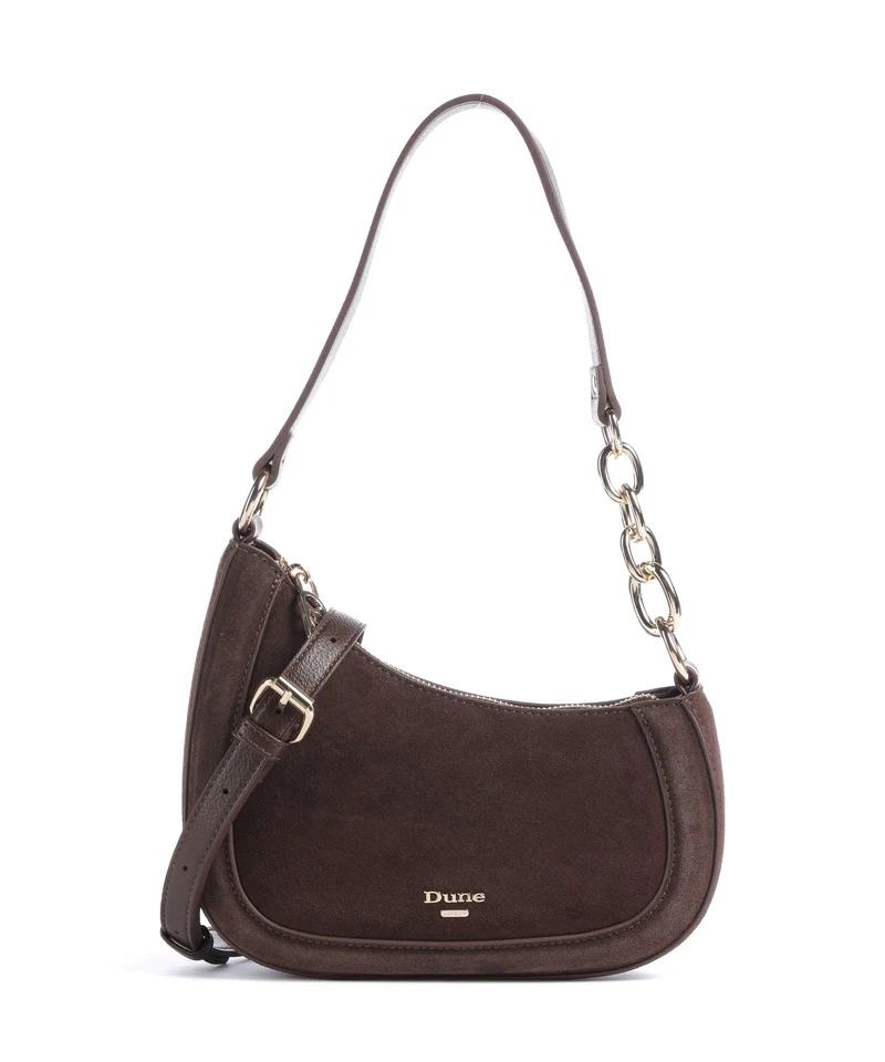 Dune London Direction Schultertasche dark brown
