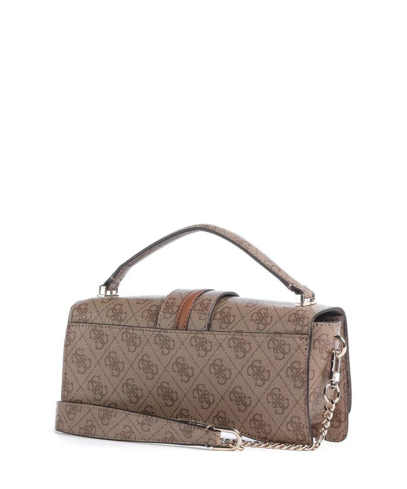 Guess Yvonne Logo Mini Handtasche latte logo