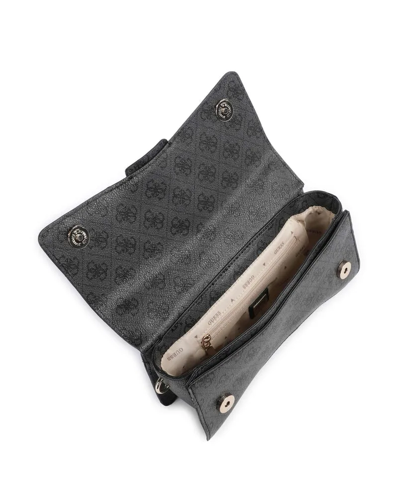Guess Yvonne Logo Mini Handtasche coal logo