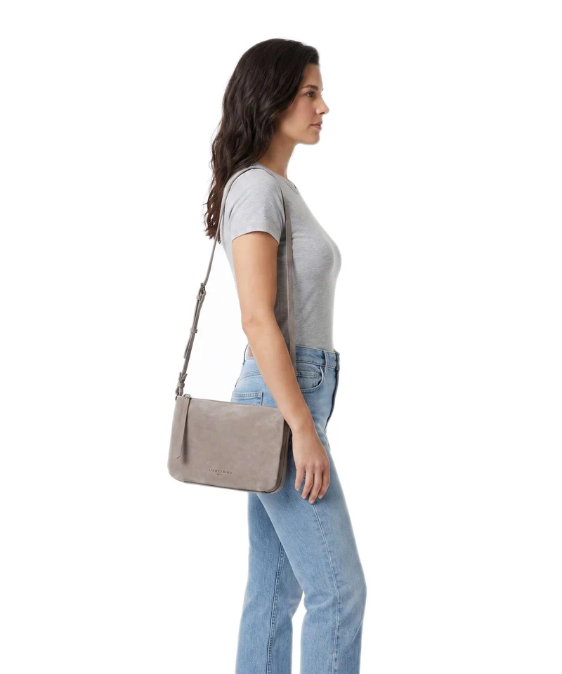 Liebeskind Nina Hydro Suede M Umhängetasche neutral grey