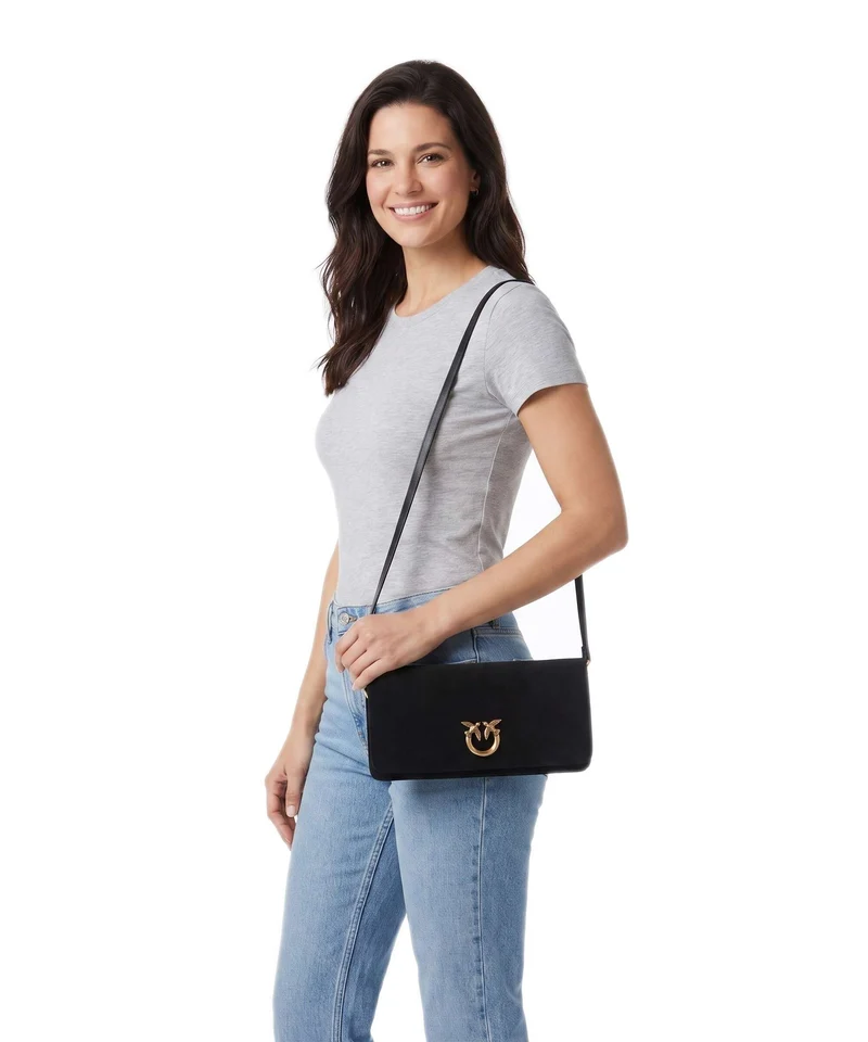 Pinko Love Click Soft Horizontal Classic Umhängetasche nero/antique gold