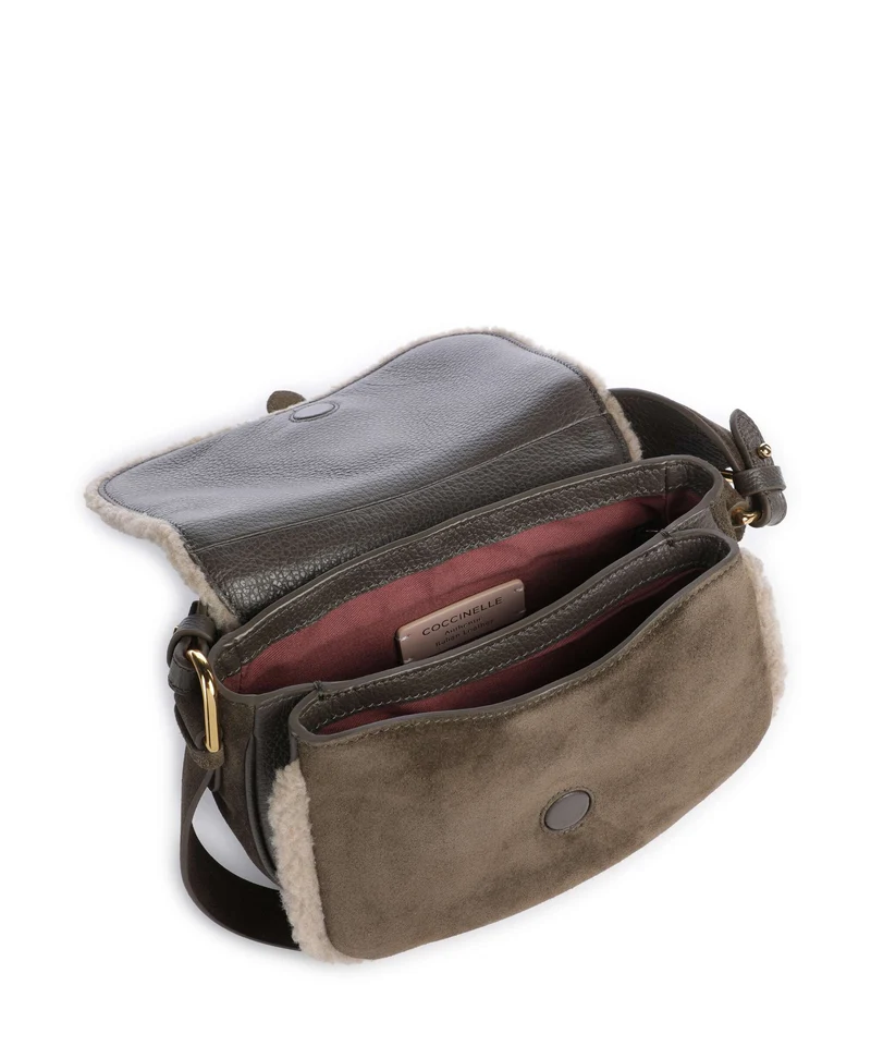 Coccinelle Smash Suede Handtasche fango/warm taupe