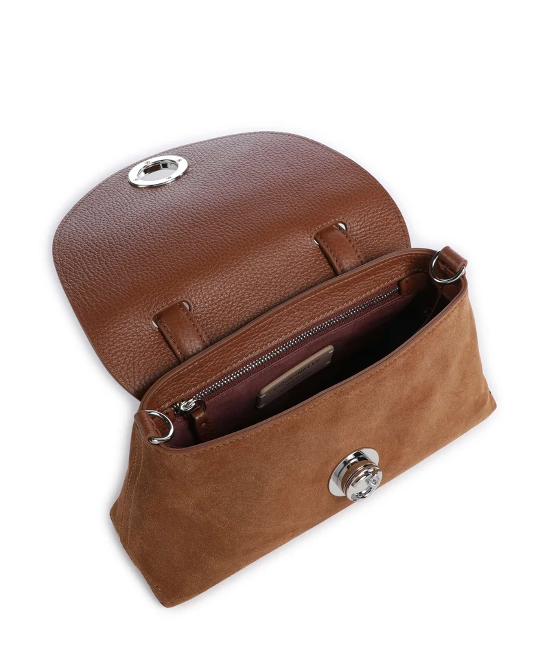 Coccinelle Nikla Suede Handtasche cognac