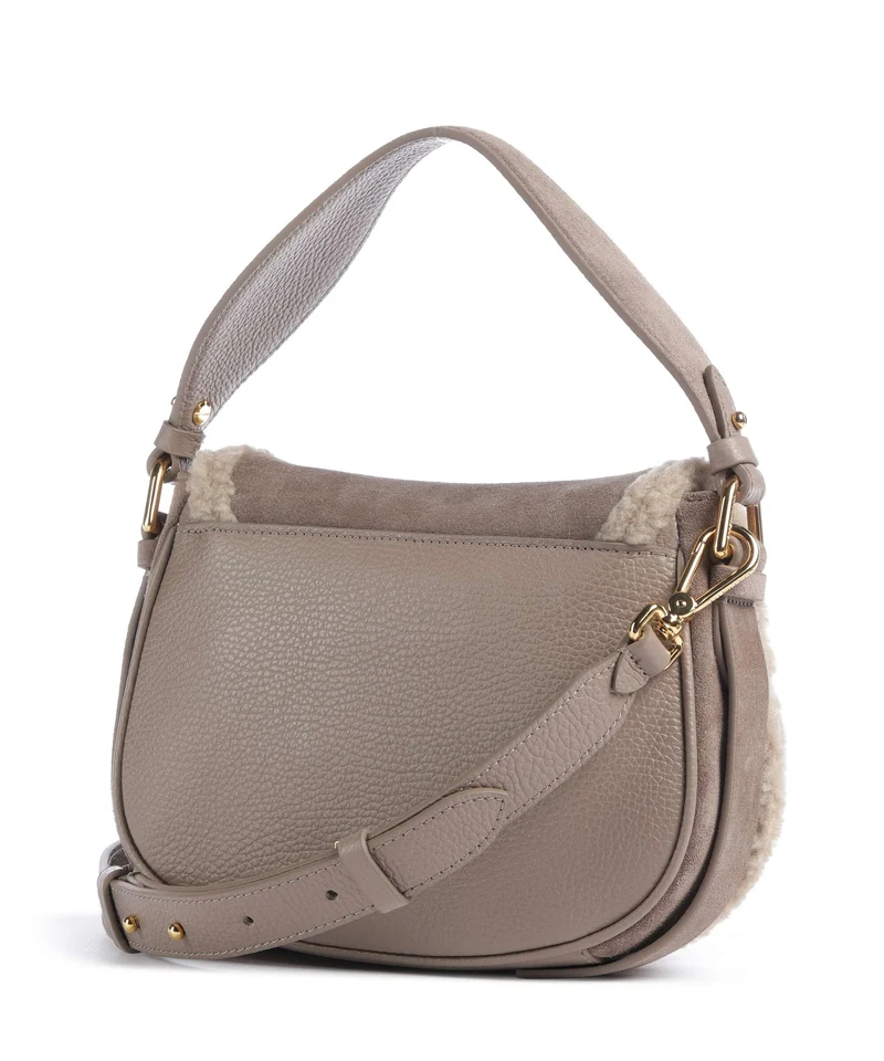 Coccinelle Smash Suede Handtasche warm taupe
