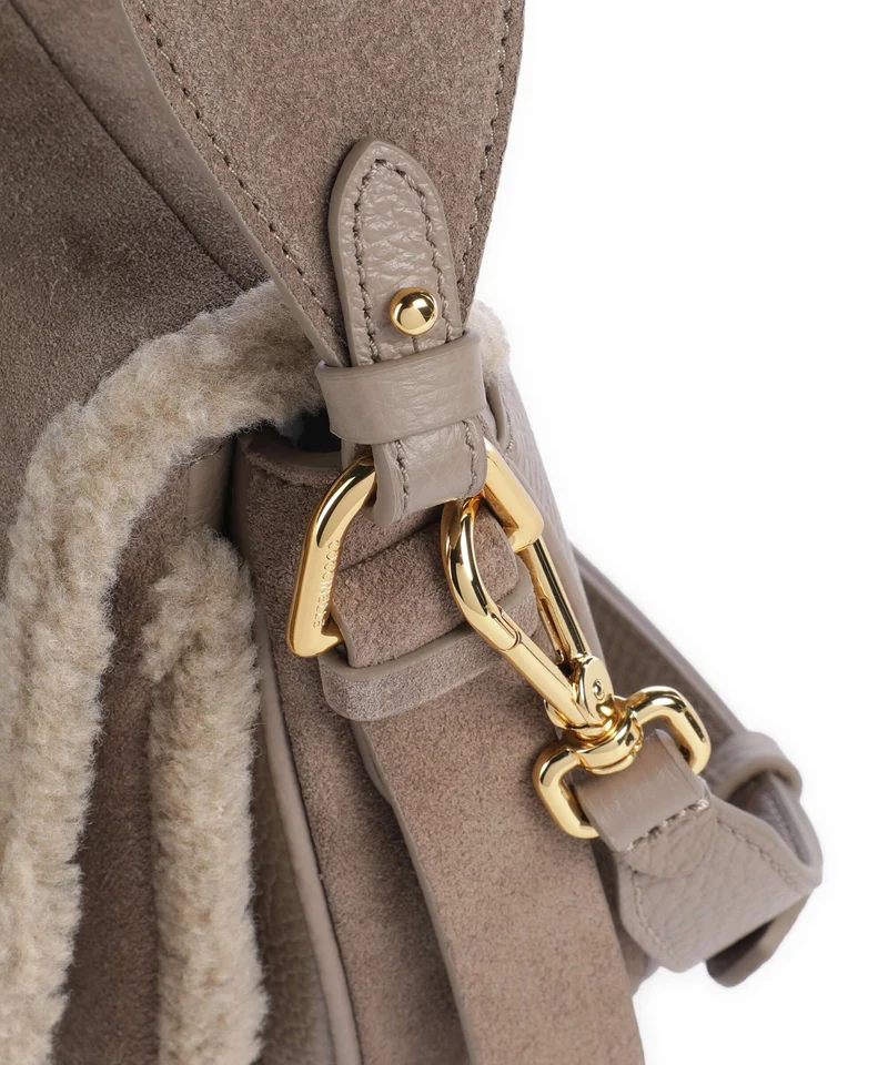 Coccinelle Smash Suede Handtasche warm taupe
