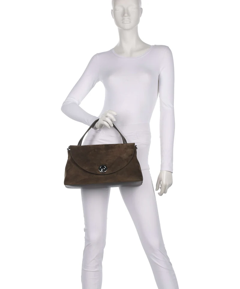 Coccinelle Nikla Suede Handtasche fango