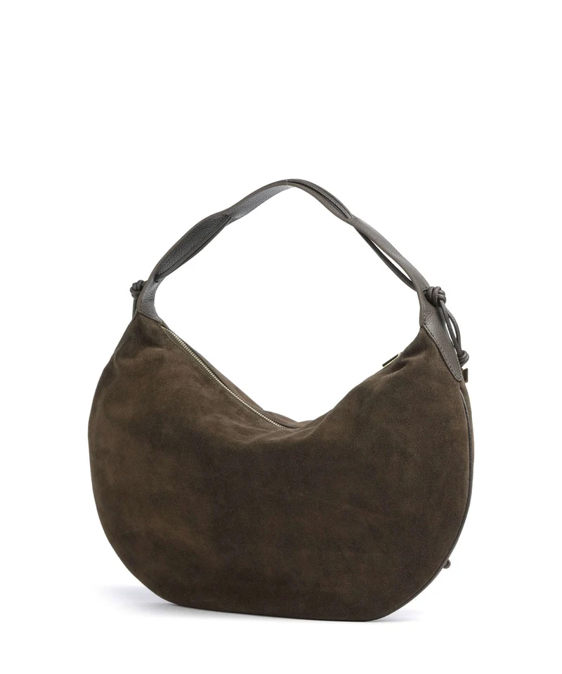 Coccinelle Thess Suede Beuteltasche fango