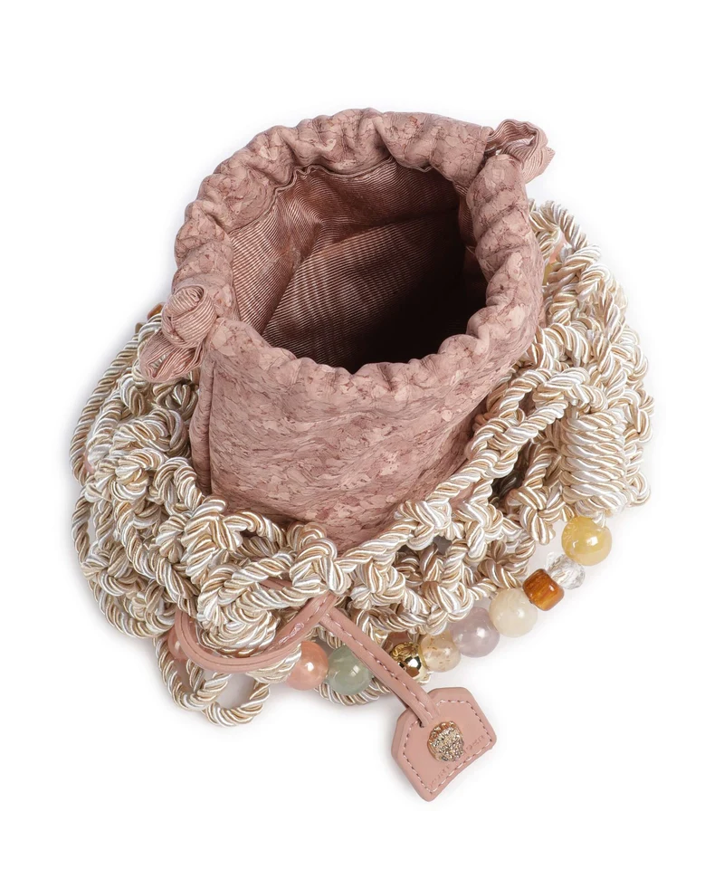 Kurt Geiger Macrame Mini Umhängetasche cream