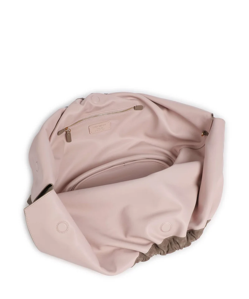 Coccinelle Smash Suede Beuteltasche warm taupe