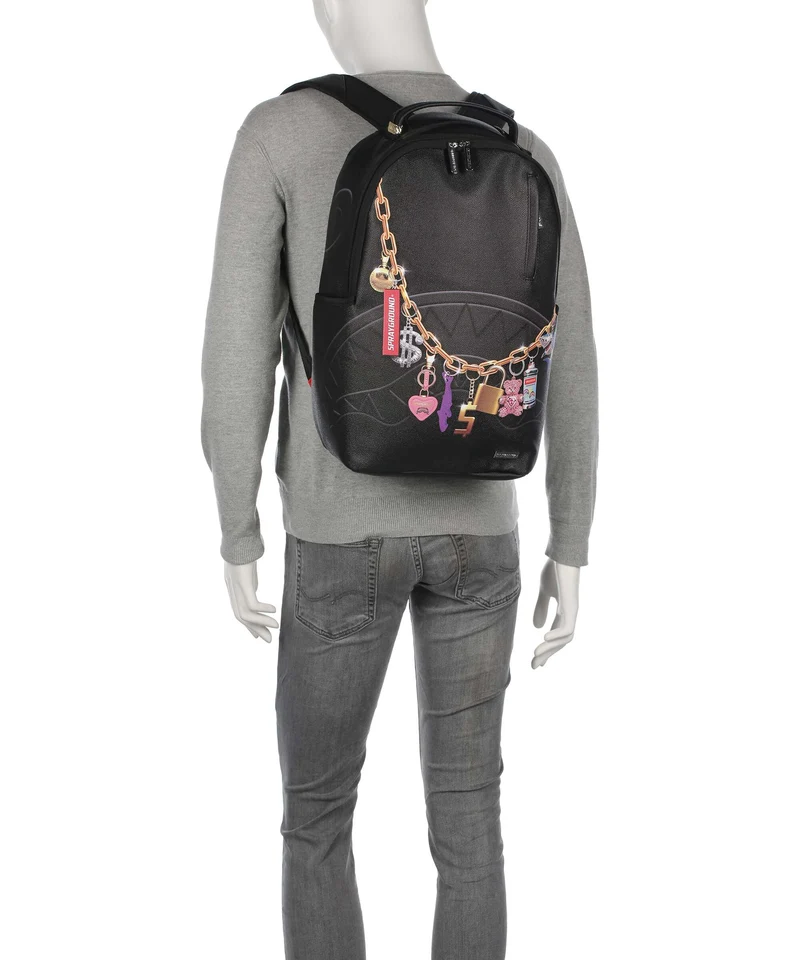 Sprayground Printed Hanging Stuff Rucksack black