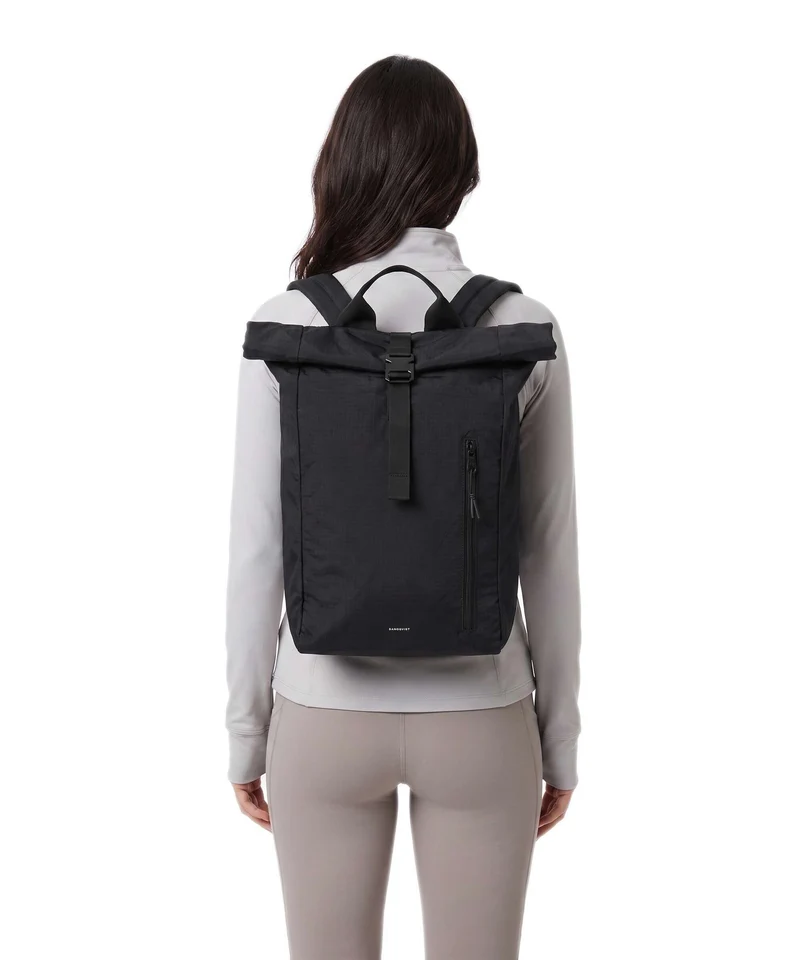 Sandqvist Grid Rolltop Rucksack black