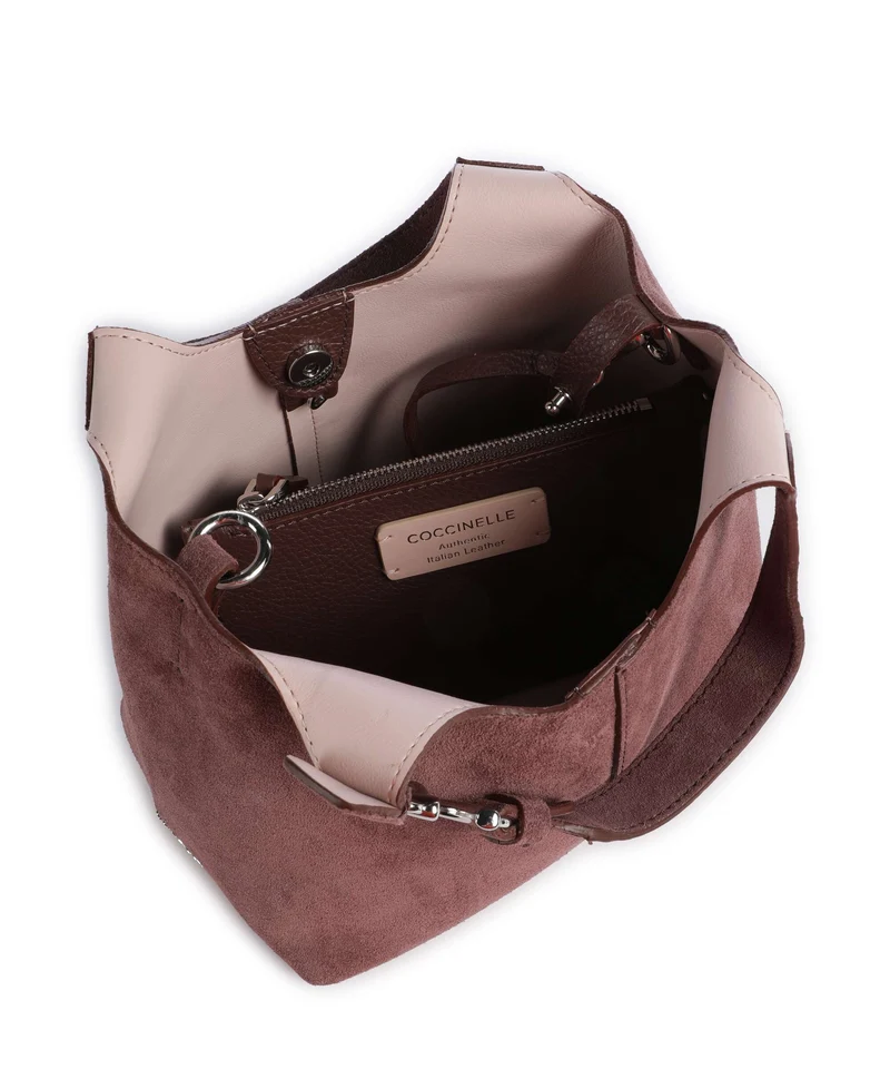 Coccinelle C-Easy Suede Handtasche berry